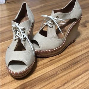 Fun lace up wedges!